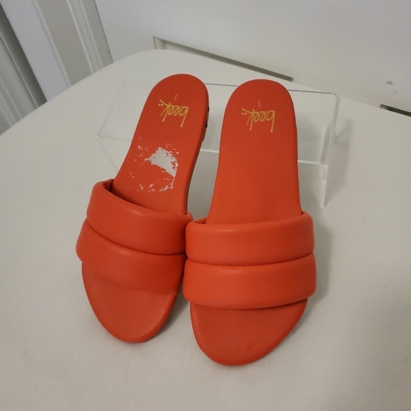Beek Sugarbird Leather Slides Size 5, colorful, stylish, chic, beach - Picture 1 of 11